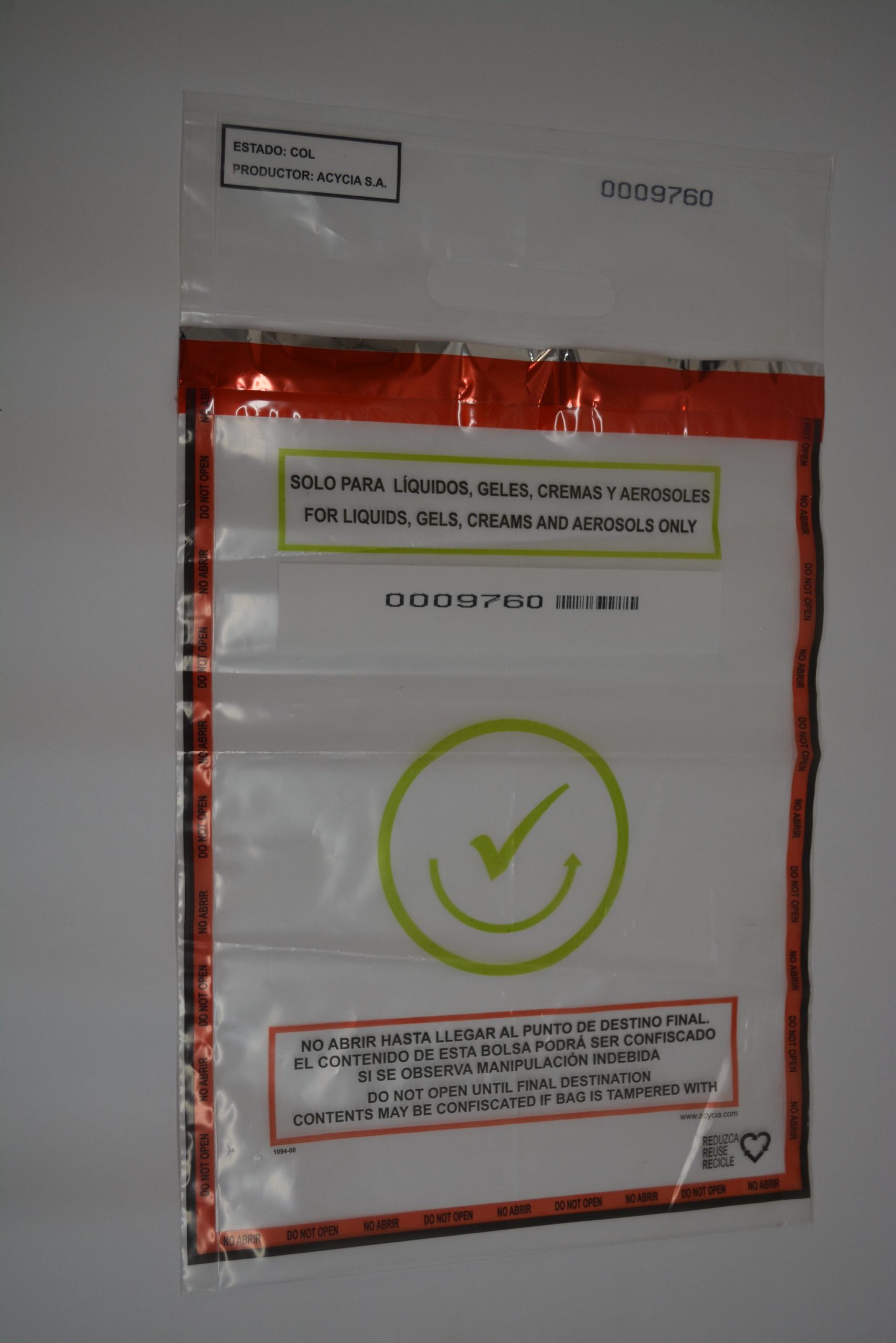 Bolsa de seguridad para domicilios