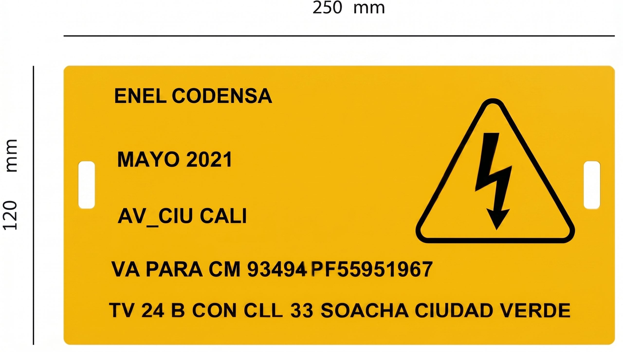 Placa Metalica